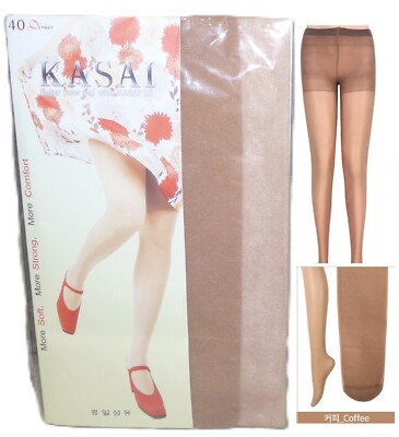 Kasai Urban Elegance Tights 40 Denier Size M - L in Coffee Brown Korean Made 