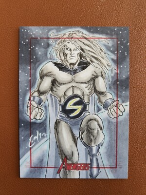 Sentry Rittenhouse Marvel Avengers Sketch Card by Eric McConnell X-men