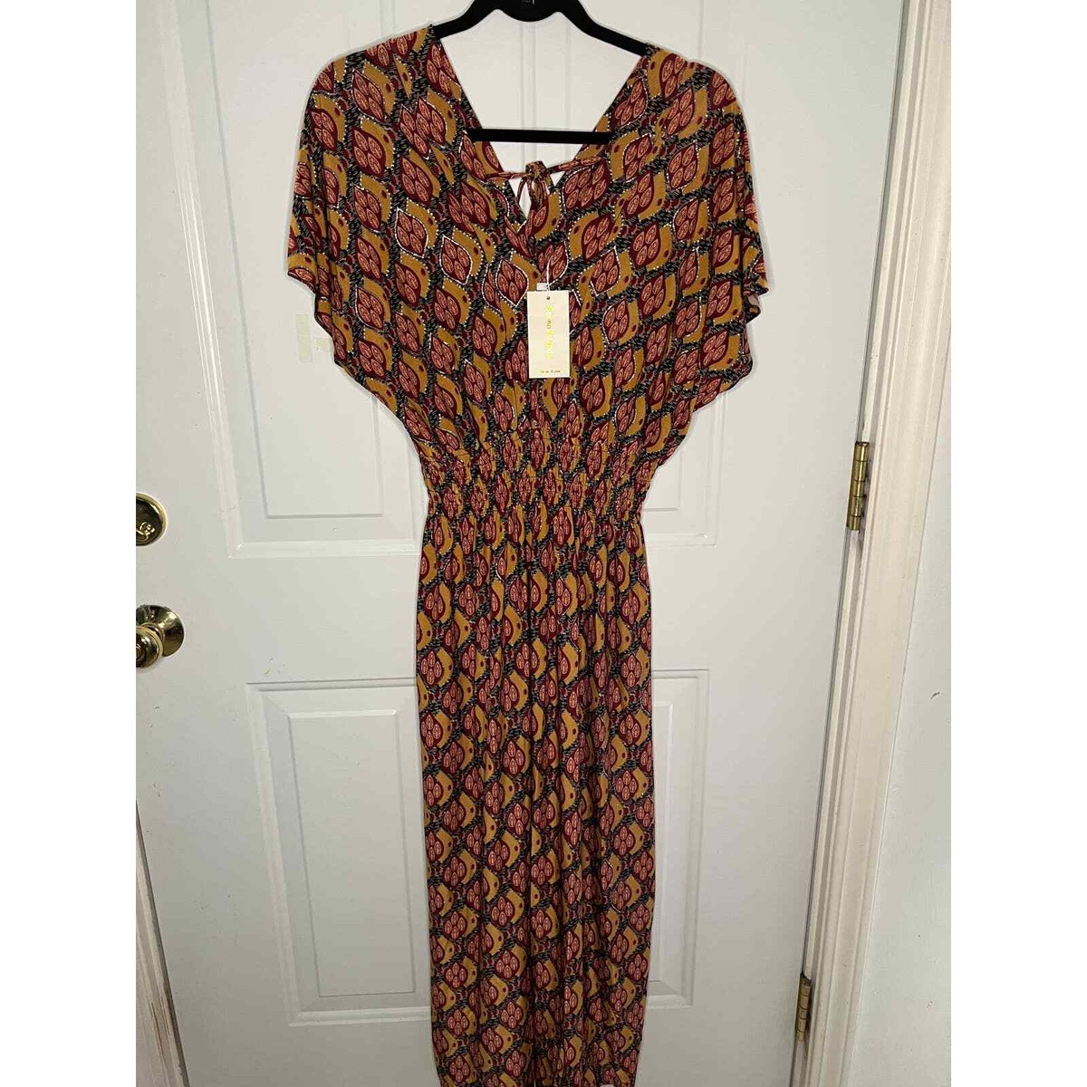 seven islands maxi dress Seven Islands Maxi Dress Long A-line Dress Metallic Drawstring Chest