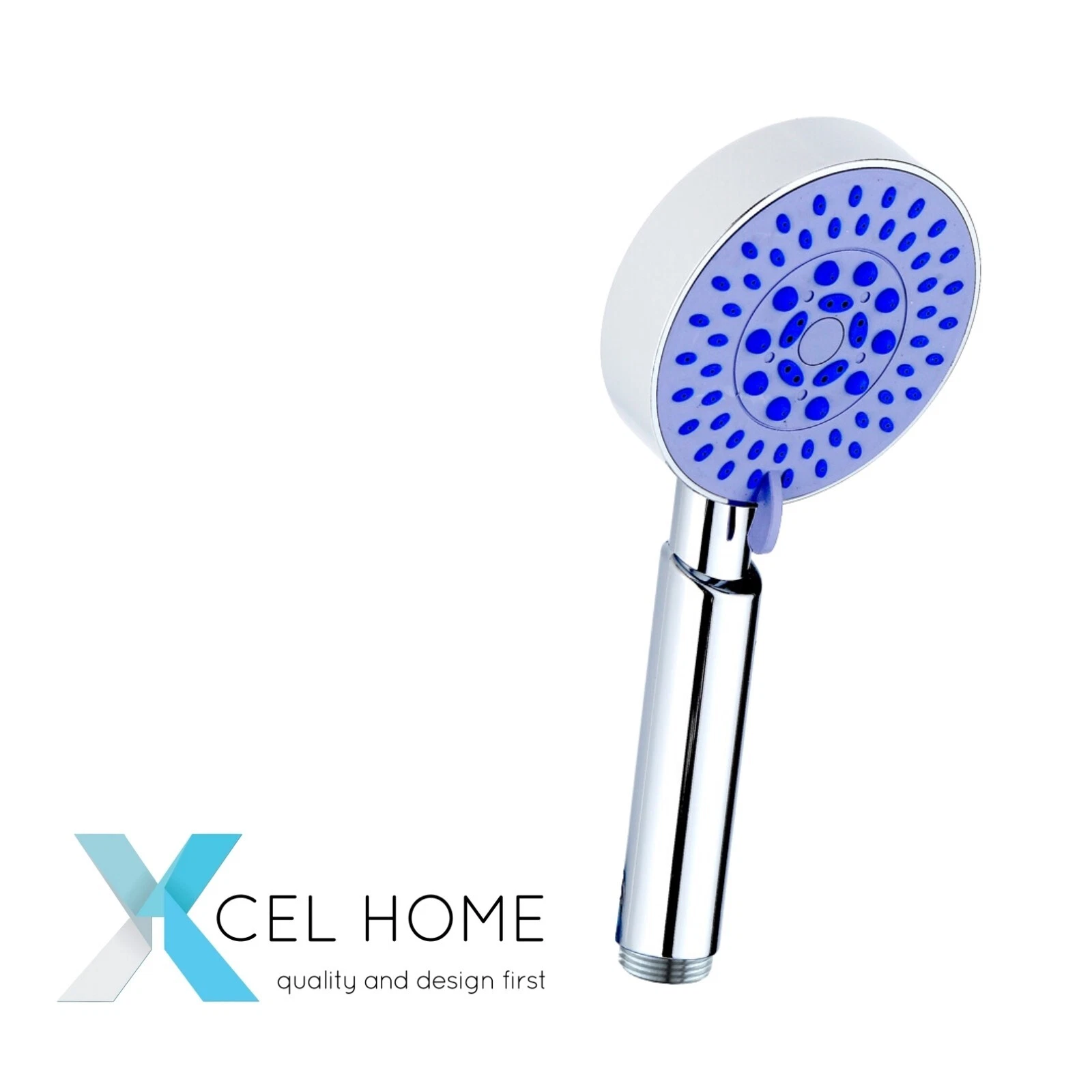 Blue Shower Head with 5 Settings - Multi-Function