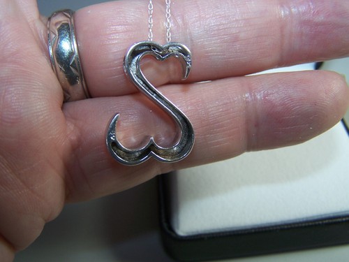 CIONDOLO E CATENA KAY JEWELERS JANE SEYMOUR GRANDE DOPPIO CUORE APERTO - Foto 7 di 9