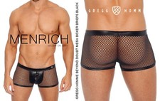 GREGG HOMME BEYOND DOUBT MESH BOXER BRIEFS. BLACK. NWT RARE   GAY MODUS VIVENDI