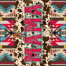 Sublimation Print Mama Western Ready To Press 20oz Skinny Tumbler Transfer