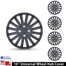 16 1 Set Of 4 Wheel Covers Snap On Full Hub Caps R16 Tiresteel Rim Black 16 1 Set Of 4 Wheel Covers Snap On Full Hub Caps R16 Tiresteel Rim Black