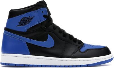 NIKE AIR JORDAN 1 RETRO HIGH OG ROYAL 2013 BLACK VARSITY BLUE SZ 10 555088-085