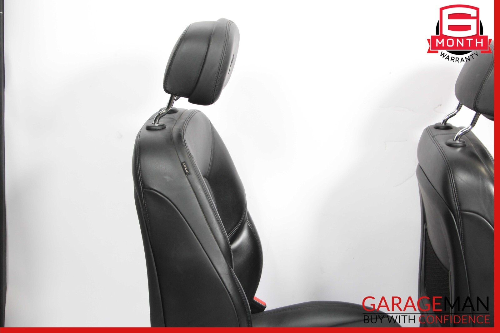 14-17 Maserati Ghibli M157 Front Complete Seat Cushion Cover Assy Set Black OEM