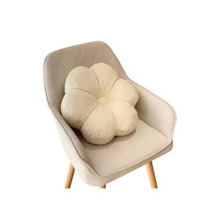 NNESN Floral Harmony Beige Decorative Pillow - Modern Polyester Design
