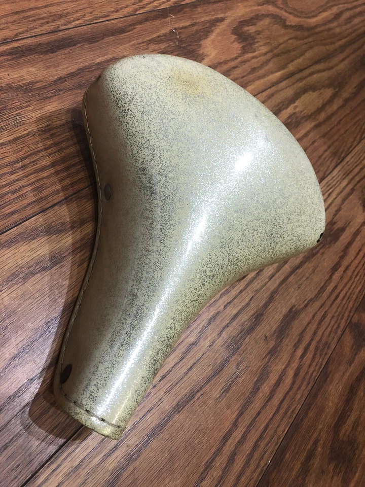 Sillín de bicicleta Touring Cruiser dorado brillante vintage años 60 usado Foto 4 de 4