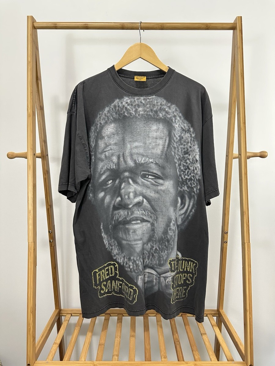 VTG Sanford and Son Fred Big Face Rap Tee TV Faded Worn Cotton T