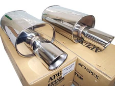 (2x) Apexi WS2 Universal Exhaust Mufflers (70mm Inlet 105mm Tip)