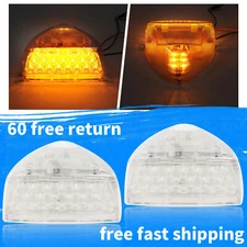 Pair 31 LED For Peterbilt 379 359 Turn Signal Light -Amber LED/Clear Lens RH LH