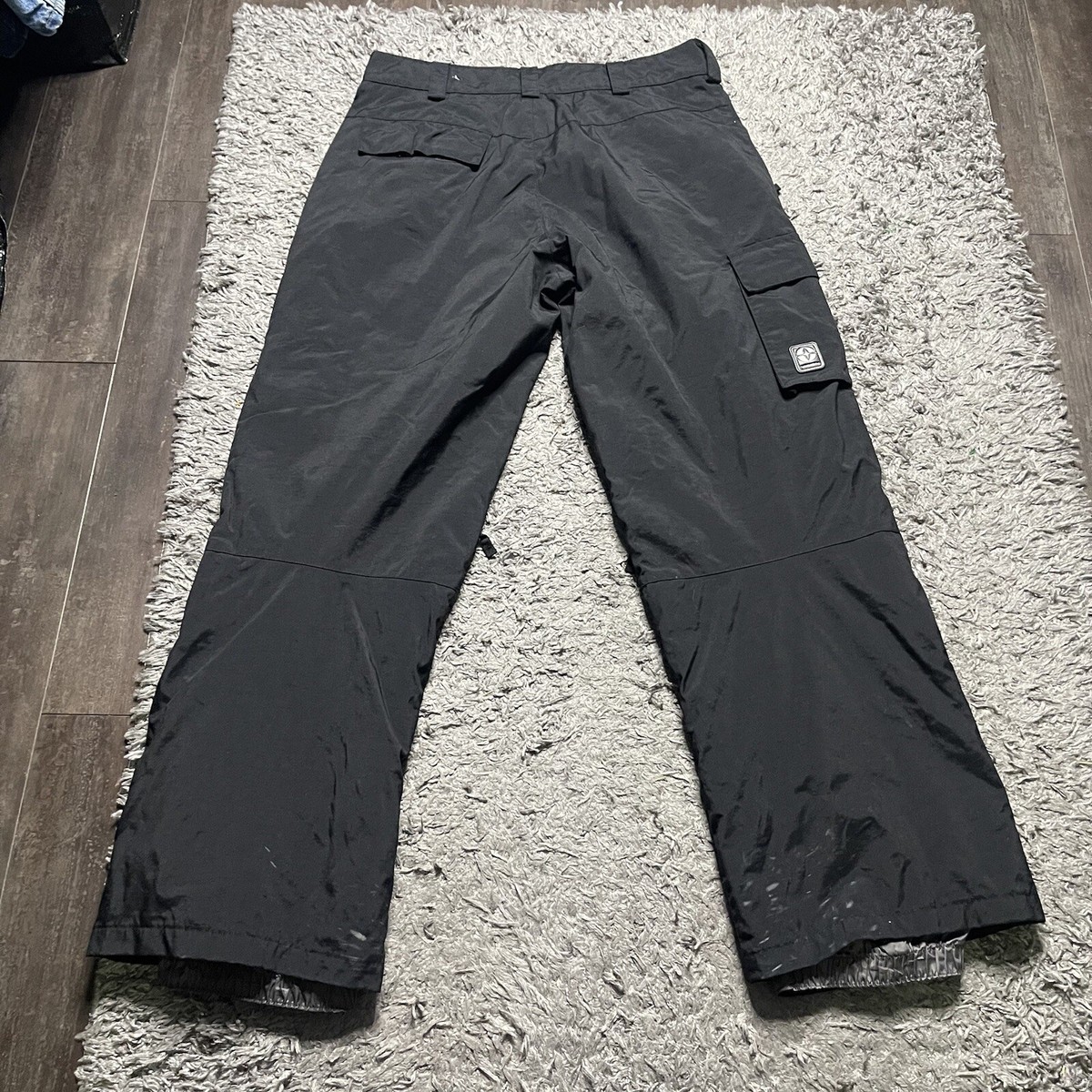 VINTAGE Vision Street Wear Pants Mens Small Black Snowboard Cargo