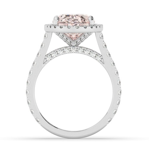 Oval Solitaire 950 Platinum Vivid Pink Engagement Ring,5.15 ct, Labgrown IGI - Picture 5 of 18
