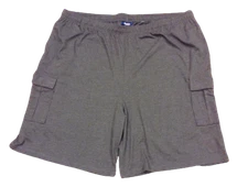 Mens KingSize King Size B&T Charcoal Grey Lounge Cargo Shorts w/ 2 Side Pockets