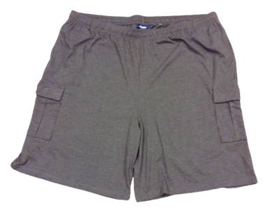 Mens KingSize King Size B&T Charcoal Grey Lounge Cargo Shorts w/ 2 Side Pockets