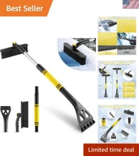 3-in-1 32" Snow Brush with Ice Scraper & Foam Grip - Perfect for SUVs and Trucks