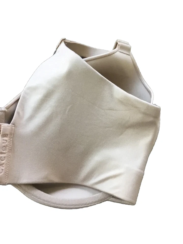 Cacique Balconette Backsmoother Underwire Bra Beige Lane Bryant Satin 46C - Image 3 of 3