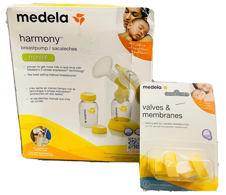 Medela Harmony Manual Breast Pump & 1 Extra Set of Valves & Membranes  BPA Free - Image 2 of 4