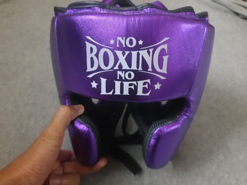 No Boxing No Life Cheek Protector Head Guard Mettalic Leather All Color's  - Picture 1 of 7