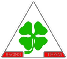 #2052 (1) 3" Alfa Romeo Racing Team Vintage Emblem Decal Sticker Shamrock