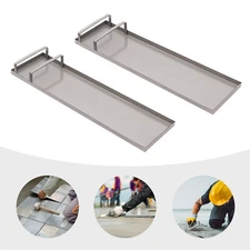 28"x8" Stainless Steel Concrete Slider Knee Boards Pair Sliding Boards with Pads