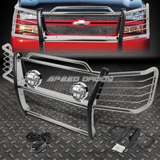 Chrome Brush Grill Guardround Clear Fog Light For 03-07 Silverado 1500 Hd2500 Chrome Brush Grill Guardround Clear Fog Light For 03-07 Silverado 1500 Hd2500