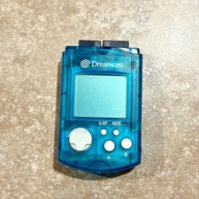 SEGA Dreamcast Clear Aqua Blue Visual Memory Unit VMU DC HKT-7000 US Seller