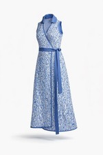 Diane von Furstenberg x Target Blue Knit Sleeveless Wrap Dress Size XS