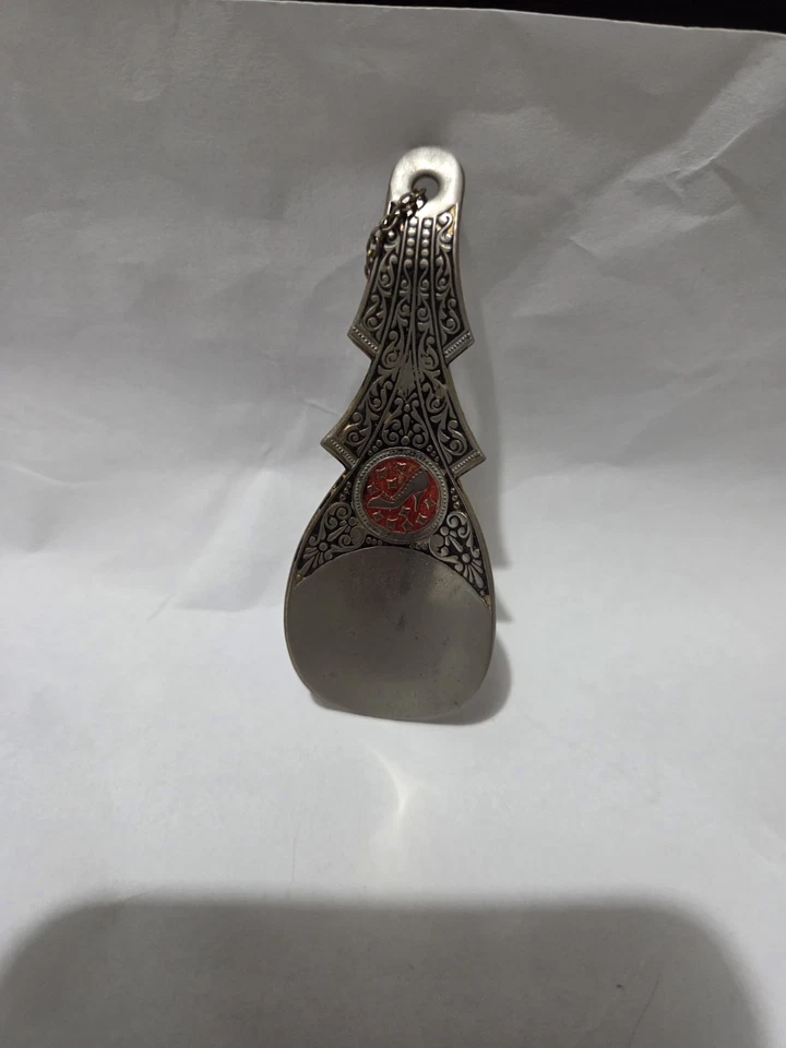 Mini zapato vintage de 3" plateado y rojo con zapato adjunto Foto 2 de 4