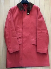 Mackintosh Rubberized Coat S Orange Bonded Cotton Spring Fall Winter Authentic