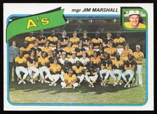 Oakland A's Team / Jim Marshall 1980 Topps #96 - Rickey Henderson