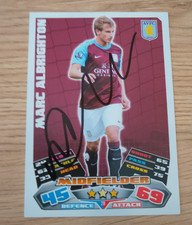 Genuine Hand Signed Marc Albrighton Aston Villa Match Attax 2011/12 Card
