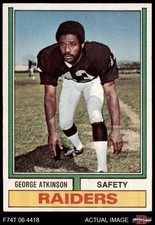 1974 Topps #384 George Atkinson Raiders Morris Brown 6 - EX/MT