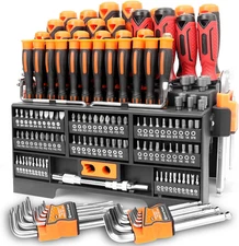 Amartisan 146-Piece Magnetic Screwdrivers DIY Tools Set Plastic Racking for Men