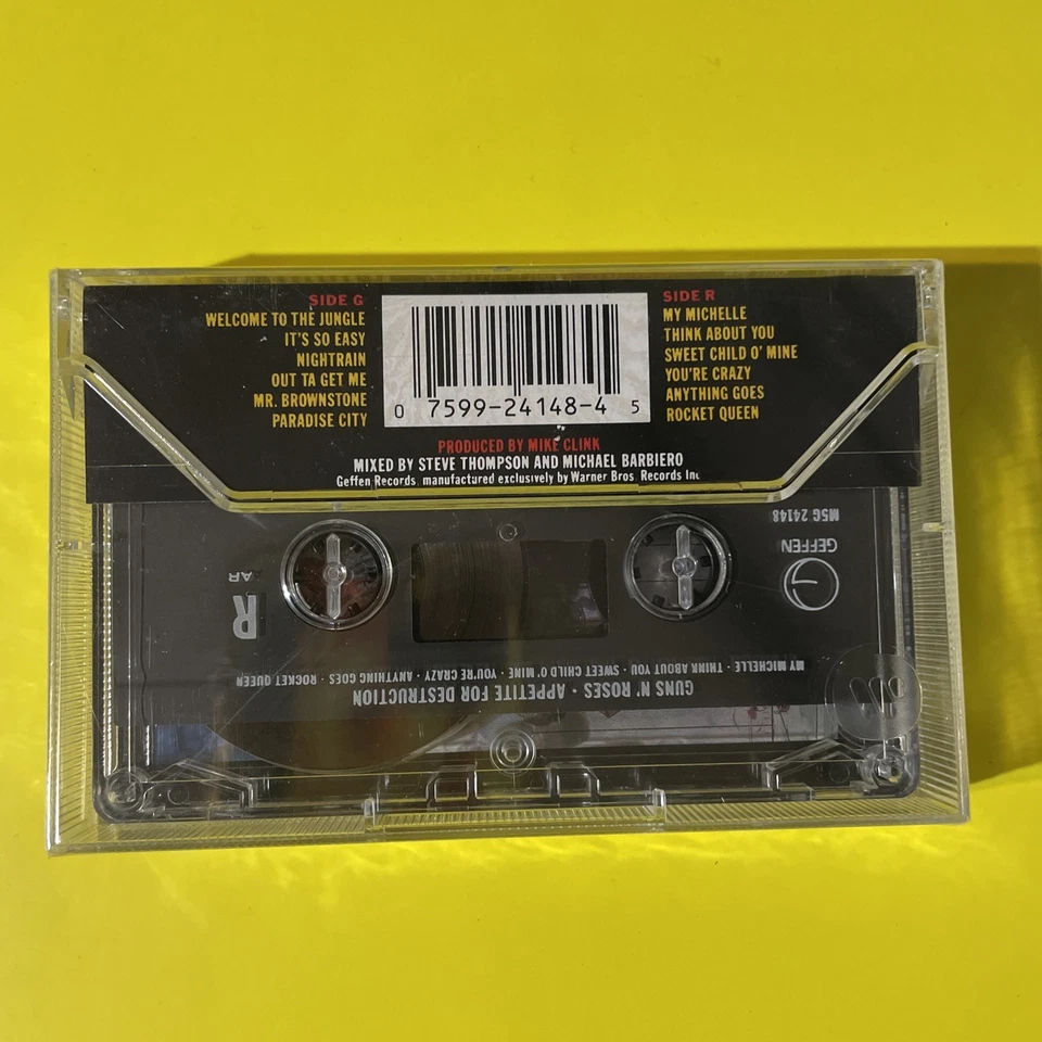 GUNS N’ ROSES appetite for destruction NEW PROMO US CASSETTE W/DEADPOOL HYPE - Image 2 of 3