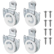 4 Piece Sliding Closet Door Hardware Rollers Wardrobe Cabinet Door Hangers Kn...