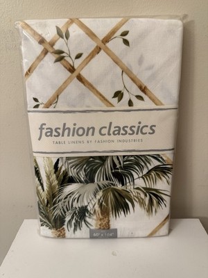 New Maui Palm Tree Table Cloth Tablecloth Fashion Classics 60X104 Oblong NIP