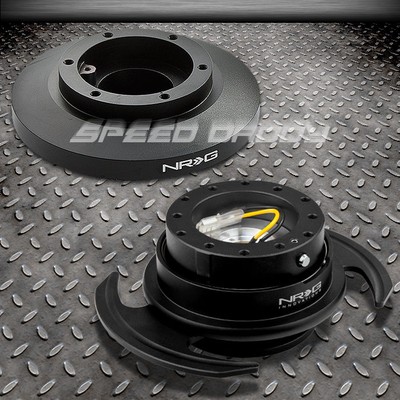 NRG STEERING WHEEL SHORT HUB+GEN 3.0 BLACK QUICK RELEASE FOR 91-98 E36 3-SERIES