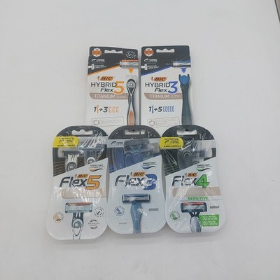 New Bic Flex 3 4 5  Hybrid Flex 5 Men RAZORS Fast Shipping Lot Of 5