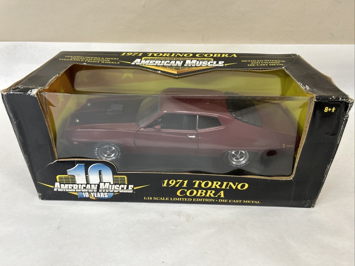 Ertl American Muscle 1971 Ford Torino Cobra Red 1 18 Die Cast Item 