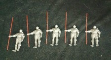 Lot of 5 Miniature Toy Knights Pewter
