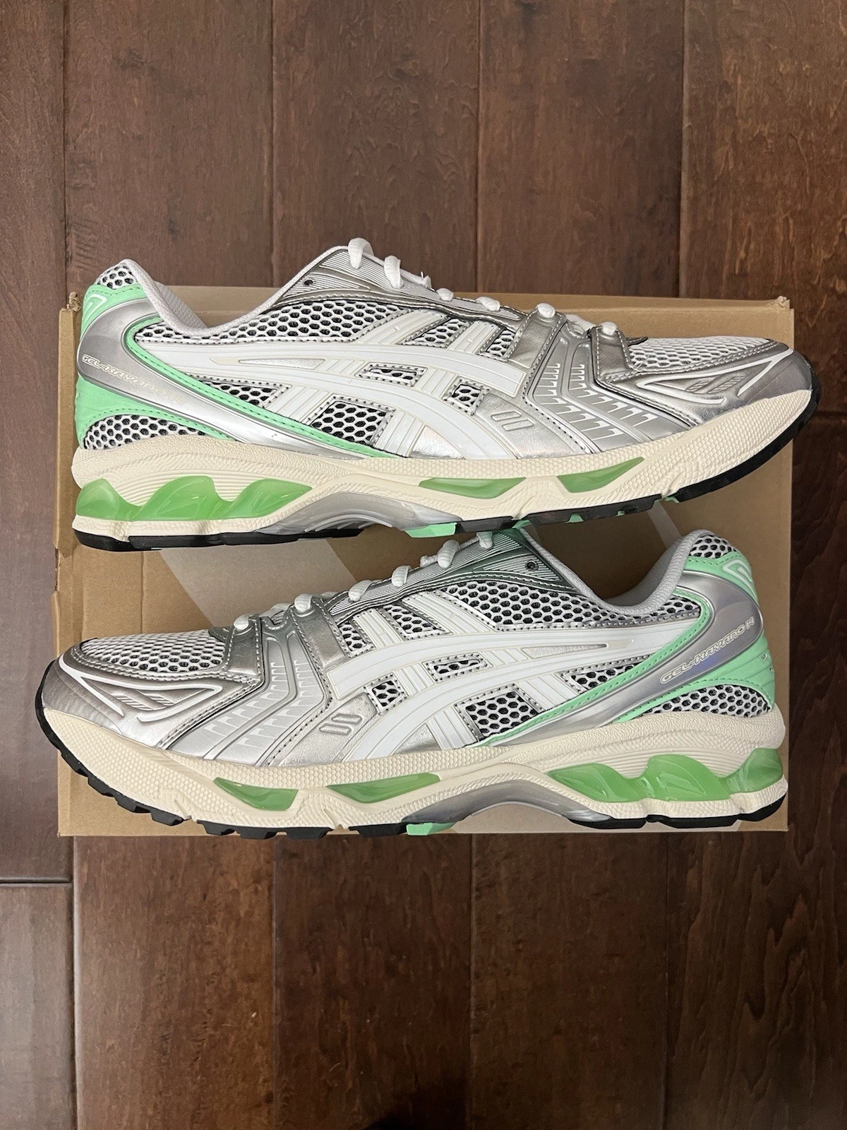 Scarpa uomo Asics Gel Kayano 14 mentolo argento lime bianco 1203A740 102 taglia 12 nuova