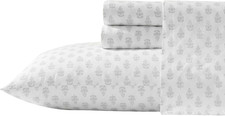 Laura Ashley   Full Size Sheet Set, Soft  Lightweight Cotton Percale Bedding wi