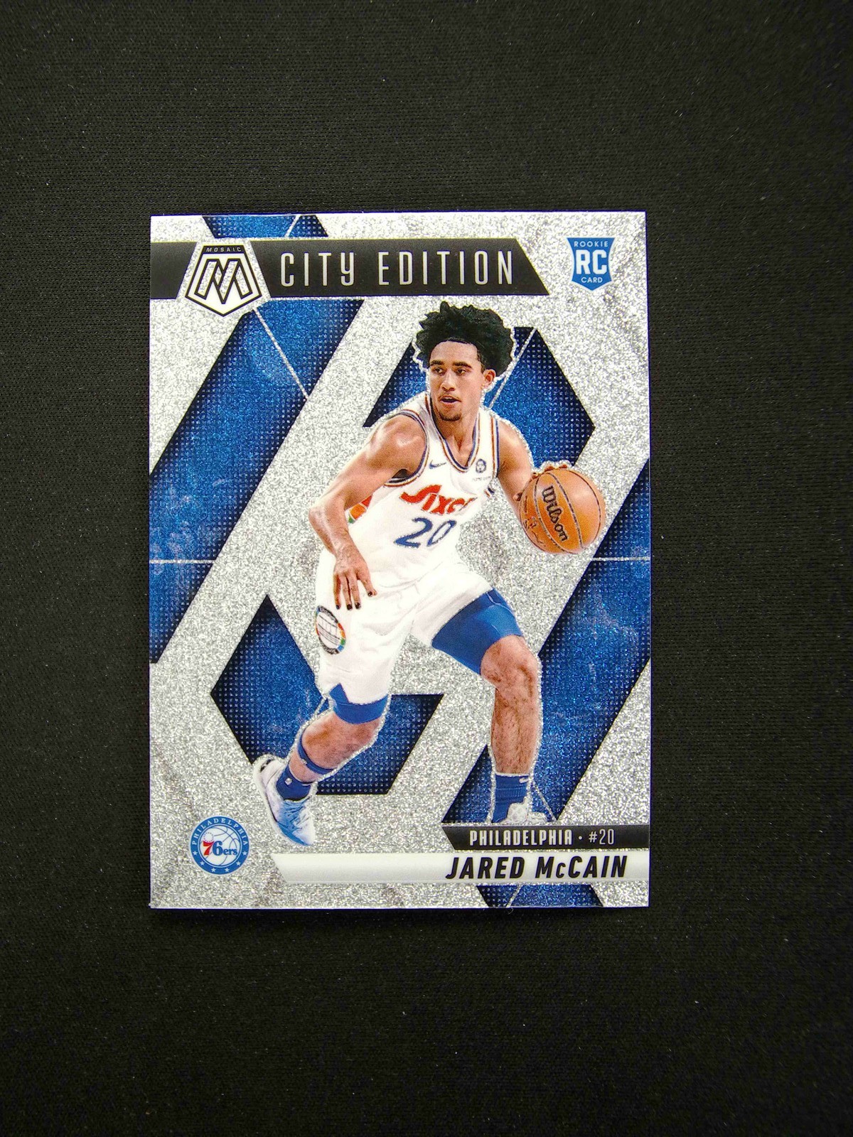2024-25 Panini Mosaic Jared McCain RC City Edition White SSP #277