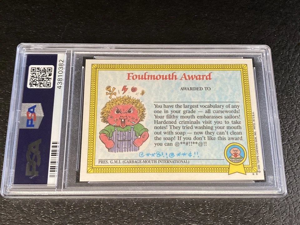 PSA 9 ST 1985 Topps Garbage Pail Kids Scary Carrie Matte Sticker #25b Series 1 - Image 3 of 3