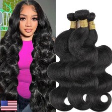 Brazilian Human Hair Bundles Body Wave 3 Bundles 18 20 22 Natural Black
