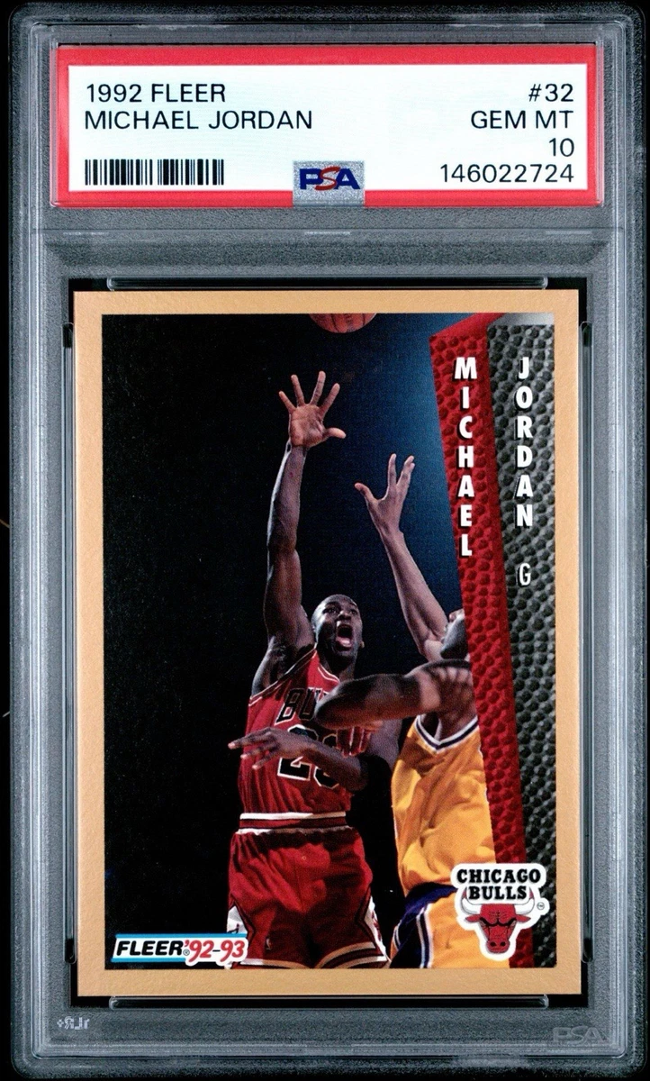 [お正月セール] 1992 Fleer マイケル ジョーダン PSA-9 美品！ Fleer Michael Jordan Basketball 1992-93 Season Sports Trading