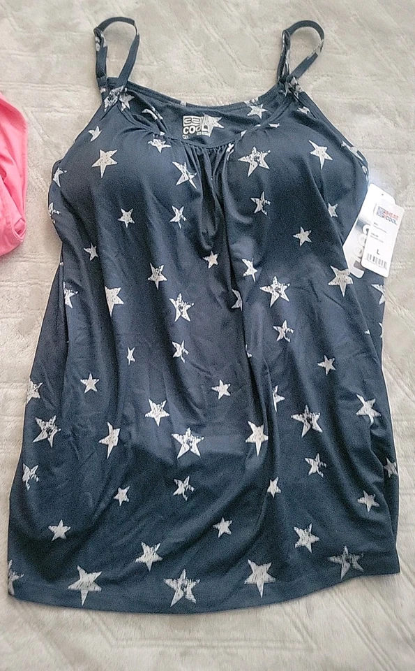 Lote de 3, 32 grados de camisas geniales, camisetas sin mangas con sujetador incorporado, talla grande para mujer Foto 4 de 4