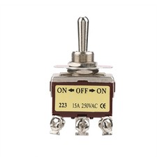 On OFF On 3 Position Momentary Toggle Switch 6 Pin 12mm 15A 250VAC
