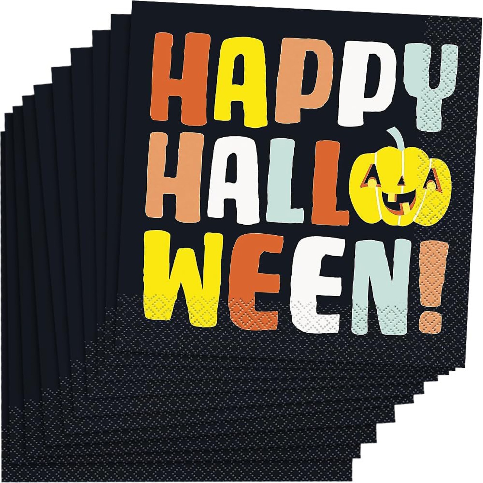 Happy Halloween Party Napkins Family Friendly Paper Halloween Serviettes x 16